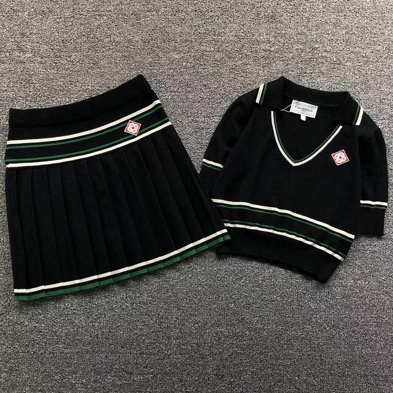 CASABLANCA POLO SHORT SKIRT SWEATER FEMAIE STYIE 297