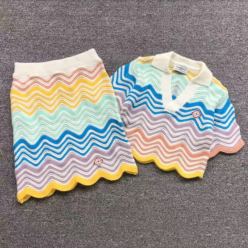 CASABLANCA SWEATER SHORT SKIRT FEMAIE STYIE 318