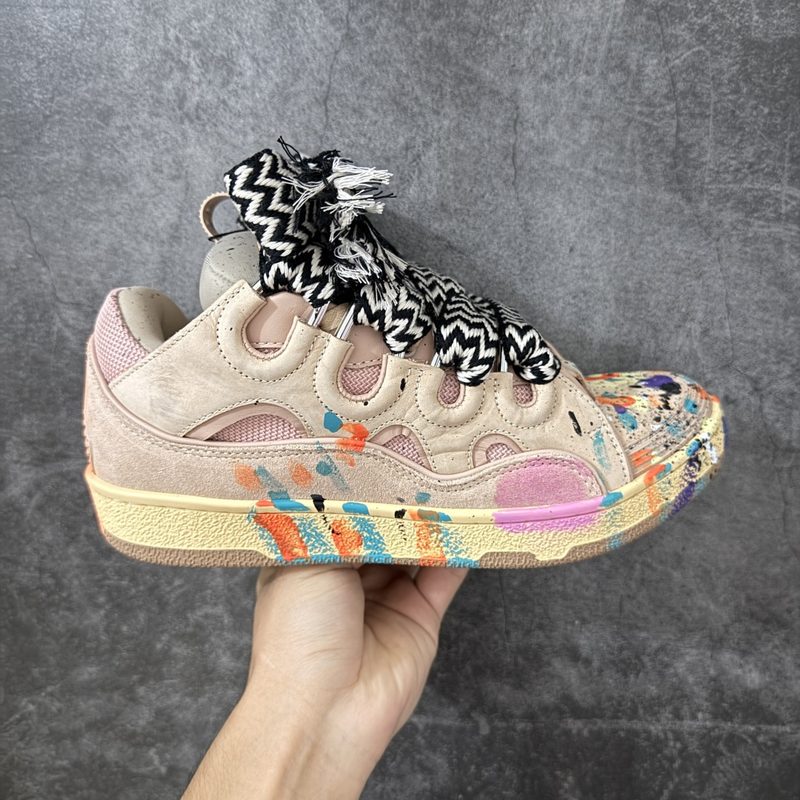OG Lanvin Leather Curb Sneakers