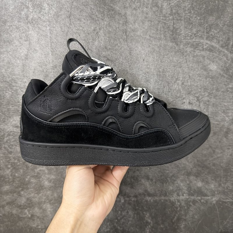 YH Lanvin Leather Curb Sneakers